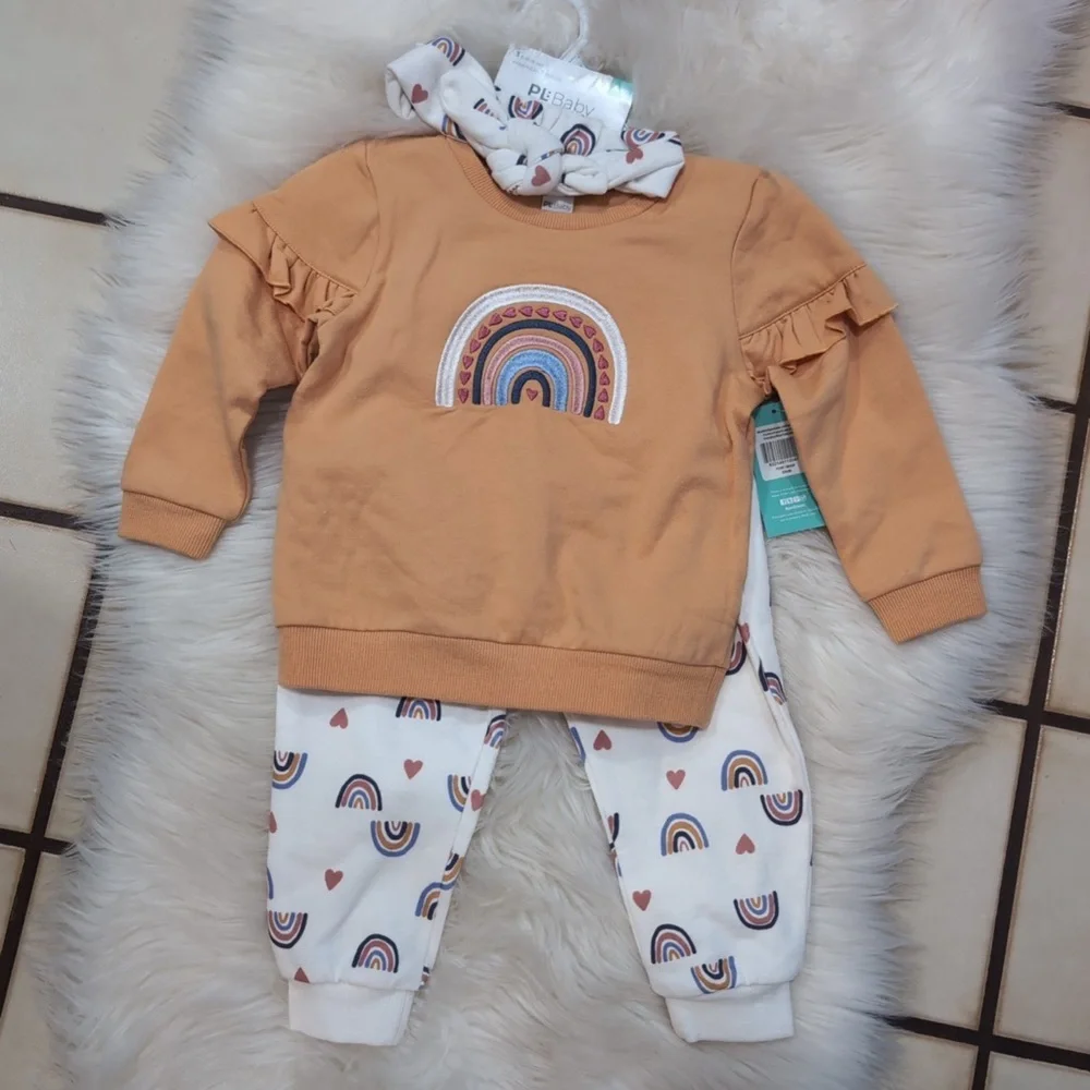 PL Baby NEW Rainbow Toddler Sweat Outfit, 24 mths